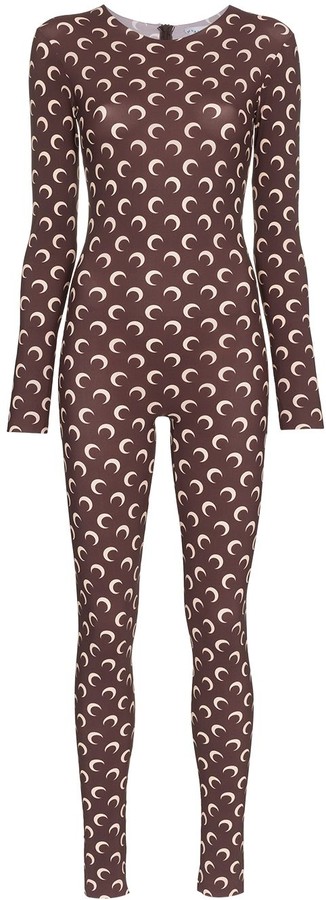 Marine Serre Crescent Print Fitted Jumpsuit - ShopStyle