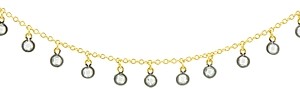 Freida Rothman Bezel Charm Necklace in 14K Gold-Plated & Rhodium-Plated Sterling Silver, 14