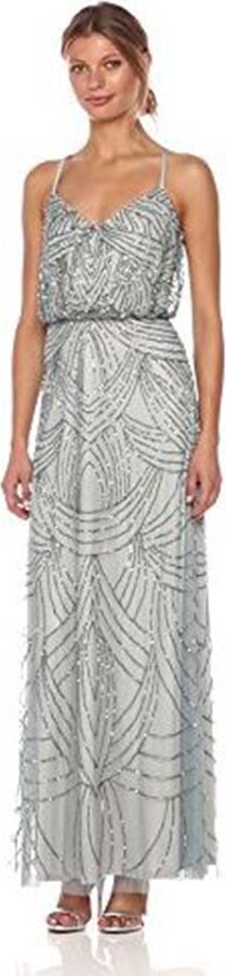 Adrianna Papell Women's Spaghetti Strap Beaded Blouson Gown - ShopStyle  Evening Dresses