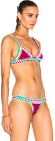 Thumbnail for your product : Kiini Coco Bikini Top in Fuchsia Multi | FWRD