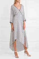 Thumbnail for your product : Diane von Furstenberg Asymmetric Polka-dot Silk Midi Wrap Dress - White