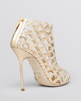 Thumbnail for your product : Sergio Rossi Swarovski Crystal Mermaid High Heel Caged Booties