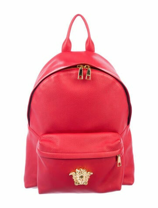 Versace Leather Medusa Backpack Red ShopStyle