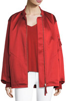 Thumbnail for your product : Alexander Wang T by Water-Resistant Classic Sateen Bomber Jacket