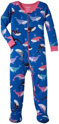 Hatley Fun Whales Footed Coveralls (Baby) - Blue - 3-6 Months