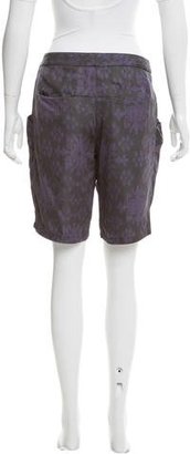 Baja East Abstract Mid-Rise Shorts