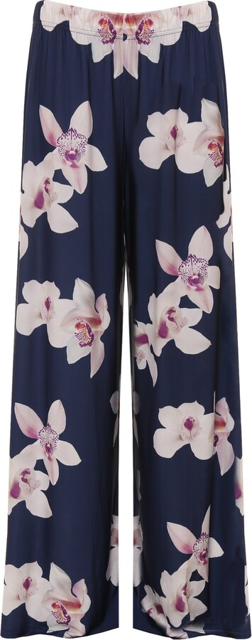 Damen Palazzo Hose Mit Schädel Druck - Weite Beine Für Lässigen Style