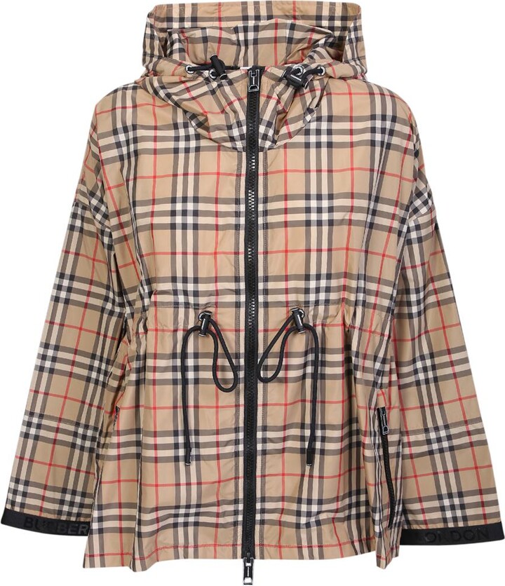 Burberry Burberry's Hooded Jacket With Vintage Check Pattern Features A ...