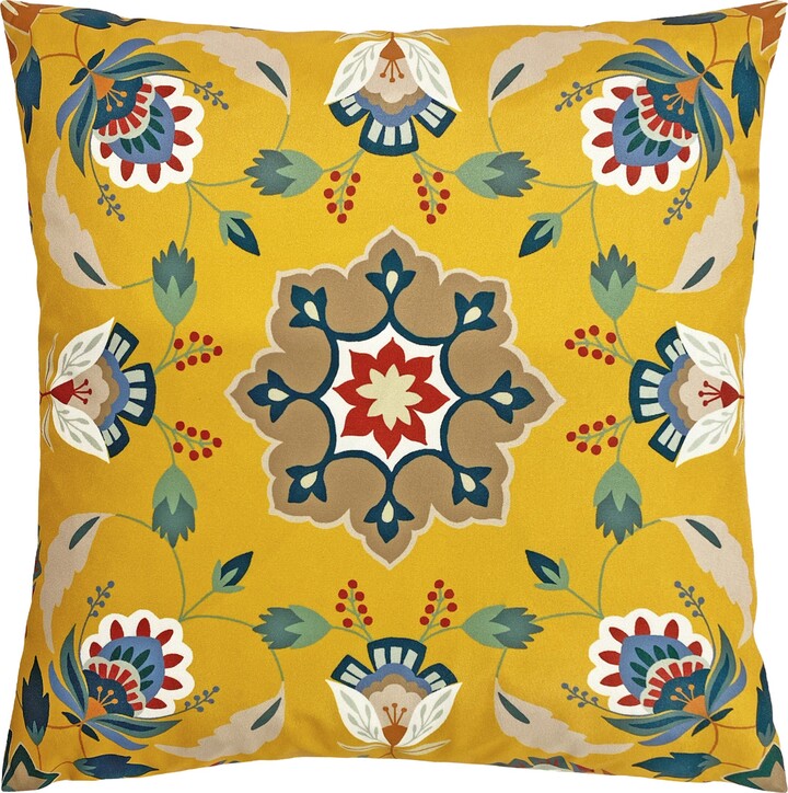 Dunelm Folk Flora Outdoor Cushion Yellow/Green/Red ShopStyle