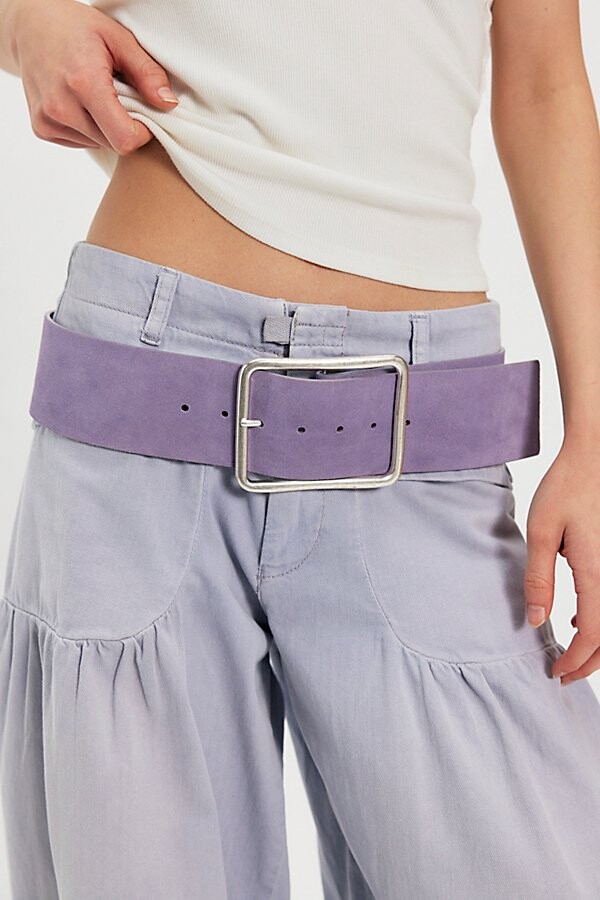 Free People Suede Hex Hip Belt