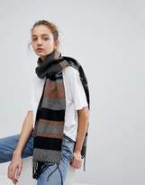 Thumbnail for your product : Pieces Block Stripe Long Scarf
