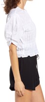 Thumbnail for your product : Open Edit Smocked Short Sleeve Top