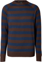 Thumbnail for your product : Marc by Marc Jacobs Wool Stripe Pullover in Darkest Brown Multi Gr. L