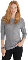 Thumbnail for your product : White House Black Market 3/4 Sleeve Dolman Pointelle Pullover