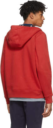 Burberry Red Fordson Core Zip Hoodie
