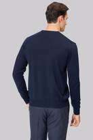 Thumbnail for your product : Moss Bros Navy V-Neck Jumper