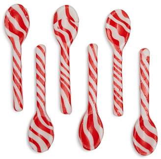 Twos Company Peppermint Twist Candy Spoons, Set of 6