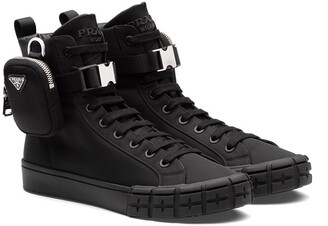 Prada Wheel Re-Nylon high-top sneakers - ShopStyle Trainers & Athletic Shoes