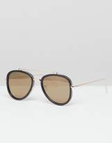 Thumbnail for your product : ASOS Design DESIGN aviator sunglasses in black with smoke flash