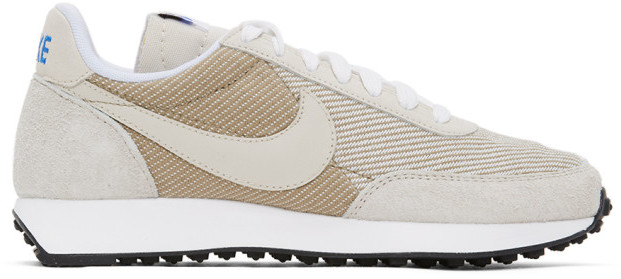 beige athletic shoes
