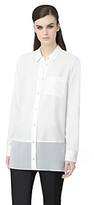 Thumbnail for your product : Calvin Klein Jeans Sheer Shirtail Blouse