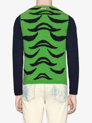 Gucci Wool sweater with tiger