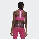 Thumbnail for your product : adidas AEROREADY Designed 2 Move 3-Stripes Sports Bra Top Screaming Pink S Womens