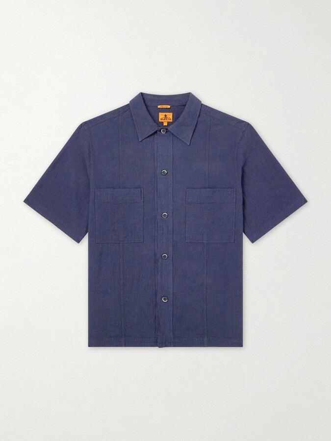 Barena Garment-Dyed Cotton-Gauze Shirt