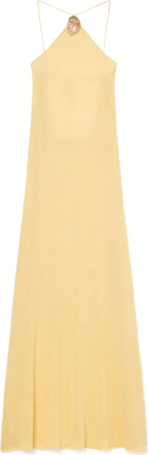 Alanui Halterneck Sleeveless Maxi Dress