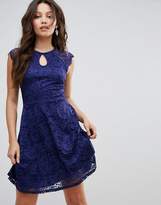 Thumbnail for your product : Lipsy Navy Lace Skater Dress