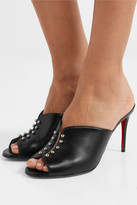 Thumbnail for your product : Christian Louboutin Predumule 85 Studded Leather Mules - Black