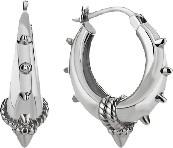 X Studio Halo Drop Earrings - Silver