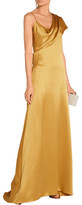 Thumbnail for your product : Cushnie Zahara Draped Silk-Charmeuse Gown