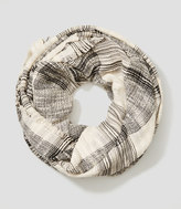 Thumbnail for your product : LOFT Textured Plaid Infinity Scarf