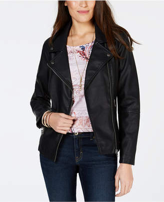 style & co leather jacket