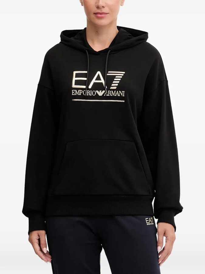 EA7 Emporio Armani Logo Hooded Top