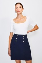 Thumbnail for your product : Karen Millen Knitted Rib Scoop Neck Top