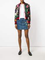 Thumbnail for your product : Gucci floral embroidery denim skirt