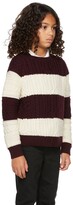 Thumbnail for your product : Burberry Kids Burgundy & White Cable Knit Sweater