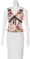 Thumbnail for your product : John Galliano Floral Print Silk Top