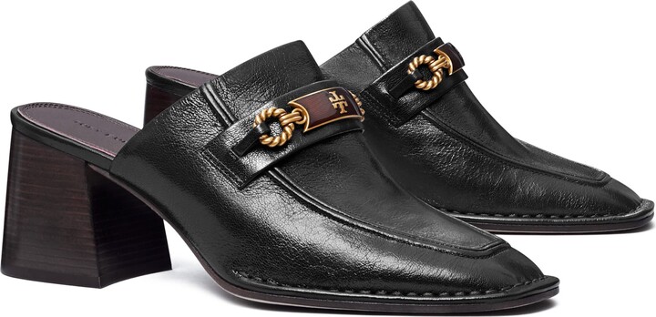 Top 40+ imagen tory burch coin leather lug sole mules ...