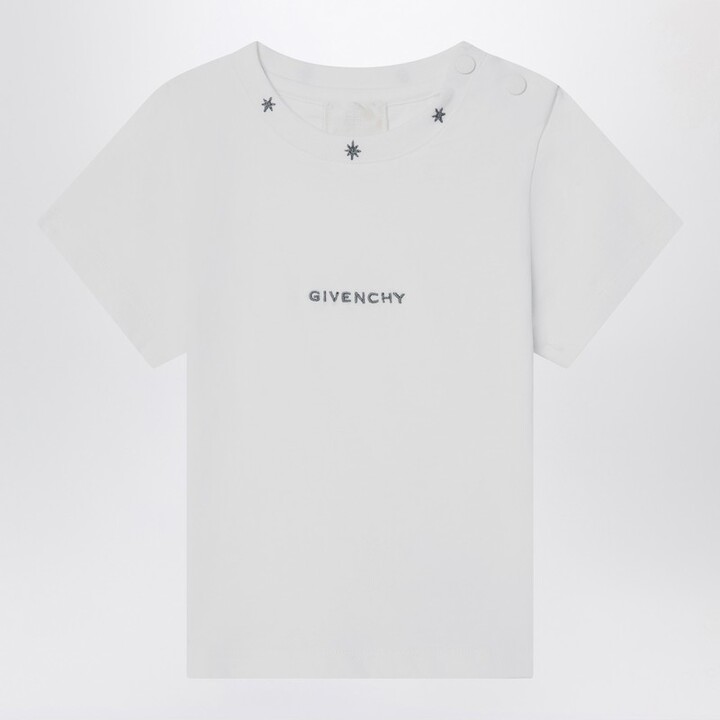 Givenchy White cotton T-shirt with embroidered logo