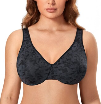 Delimira Women's Smooth Full Figure Large Busts Underwire Seamless Minimizer  Bras Smoke Fills The Air (Dark Grey) 36DD - ShopStyle