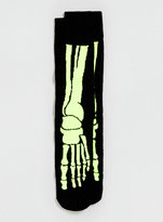Thumbnail for your product : Topman Hallloween Fluro Skeleton Foot Socks