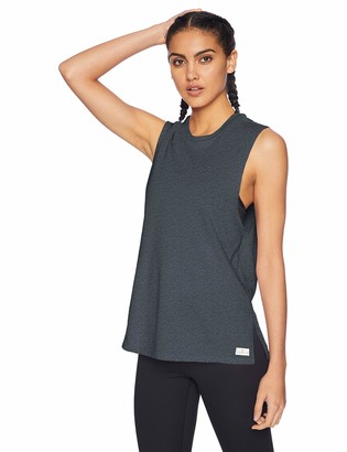 Core Products Amazon Brand - Core 10 Women's Relaxed Fit Cotton Blend Gym Muscle Sleeveless Tank