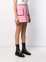 Thumbnail for your product : Miu Miu contrast piping A-line skirt