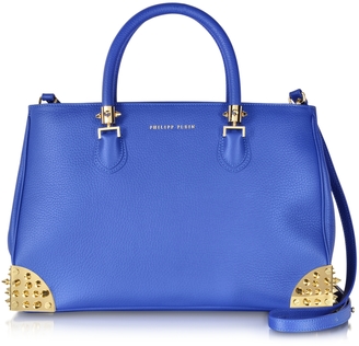 Philipp Plein Casssiopeia Blue Leather Handbag