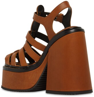 DSQUARED2 140mm Berlin Rock Leather Sandals