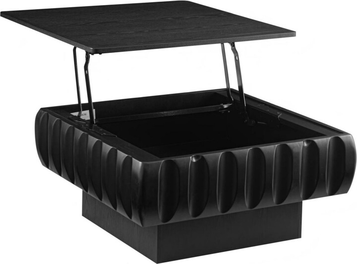 Streamdale Furniture Square Lift-Top Coffee Table with Solid Wood Frame and Hidden Storage