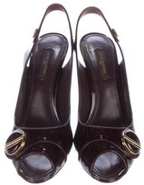 Thumbnail for your product : Louis Vuitton Patent Leather Slingback Pumps
